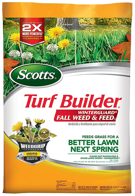 Scotts Turf Builder WinterGuard Series 22333 Fall Weed and Feed, Granular, Spreader Application, 33.84 lb Bag