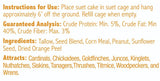 Heath DDC3-12 Sunflower Seed Wild Bird Seed, 11.75 oz, Crafted Suet, Cake, Pack