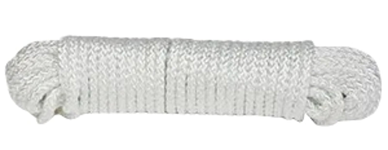 Baron 52803 Rope, 1/4 in Dia, 50 ft L, #8, 120 lb Working Load, Nylon/Polypropylene, White
