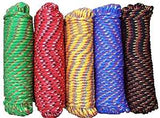 Baron 52807 Rope, 1/4 in Dia, 100 ft L, 50 lb Working Load, Polypropylene, Assorted