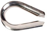 Baron 264EG-1/4 Wire Rope Thimble, 1/4 in Dia Cable, Steel, Electro-Galvanized