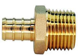 Apollo APXMA125PK Pipe Adapter, 1/2 in, Barb x MPT, PEX-B, Brass, 200 psi Pressure