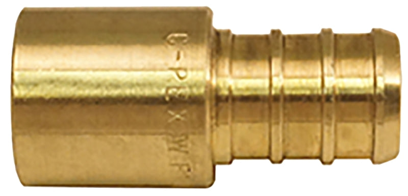 Apollo APXMS121210PK Pipe Adapter, 1/2 in, Barb x MPT, PEX-B, Brass, 200 psi Pressure