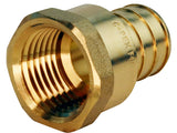 Apollo APXFA3412 Pipe Adapter, 3/4 x 1/2 in, Barb x FPT, PEX-B, Brass, 200 psi Pressure