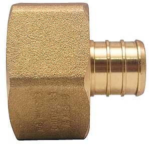 Apollo APXFA34B1F Pipe Adapter, 3/4 x 1 in, Barb x FPT, PEX-B, Brass, 200 psi Pressure