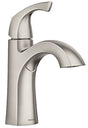 Moen Lindor Series 84505SRN Lavatory Faucet, 1.2 gpm, 1-Faucet Handle, Metal, Brushed Nickel, 4 in Faucet Centers
