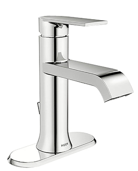 Moen Genta Series WS84760 Bathroom Faucet, 1.2 gpm, 1-Handle, Metal, Chrome, 4 in Faucet Centers, Lever Handle