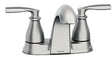 Moen Hilliard Series 84532SRN Bathroom Faucet, 1.2 gpm, 2 -Faucet Handle, 3 -Faucet Hole, Metal, Brushed Nickel