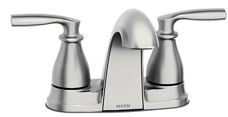 Moen Hilliard Series 84532SRN Bathroom Faucet, 1.2 gpm, 2 -Faucet Handle, 3 -Faucet Hole, Metal, Brushed Nickel