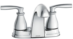 Moen Hilliard Series 84532 Bathroom Faucet, 1.2 gpm, 2 -Faucet Handle, 3 -Faucet Hole, Brass/Metal, Chrome-Plated