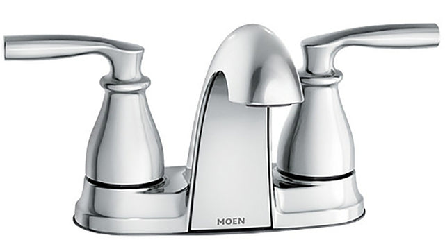Moen Hilliard Series 84532 Bathroom Faucet, 1.2 gpm, 2 -Faucet Handle, 3 -Faucet Hole, Brass/Metal, Chrome-Plated