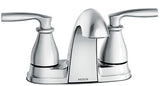 Moen Hilliard 84532 Series Bathroom Faucet, Low Arc Spout, Chrome Plated, 1-3/16 in Plate Size, 4.68 in, 1.2 gpm