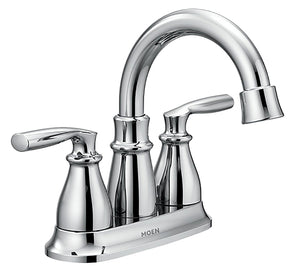 Moen Hilliard Series 84537 Bathroom Faucet, 1.2 gpm, 2 -Faucet Handle, 3 -Faucet Hole, Metal, Chrome-Plated