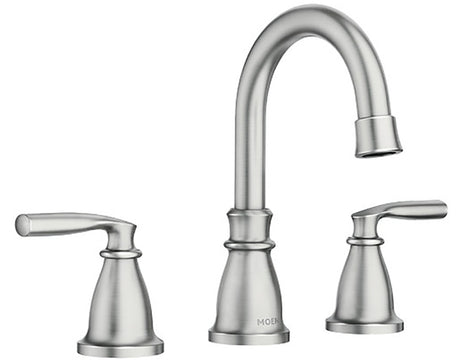 Moen Hilliard Series 84539SRN Bathroom Faucet, 1.2 gpm, 2-Faucet Handle, 3-Faucet Hole, Metal, Brushed Nickel