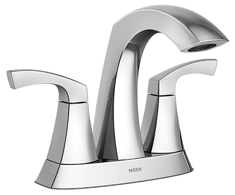 Moen Lindor Series 84506 Centerset Bathroom Faucet, 1.2 gpm, 2-Faucet Handle, 3-Faucet Hole, Metal, Chrome