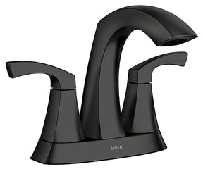 Moen 84506 Lindor Series 84506BL Bathroom Faucet, 1.2 gpm, 2-Faucet Handle, 3-Faucet Hole, Stainless Steel, Matte