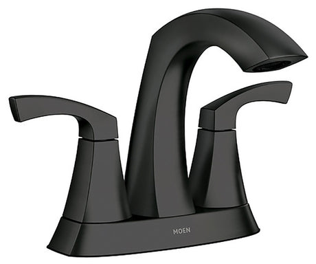 Moen 84506 Lindor Series 84506BL Bathroom Faucet, 1.2 gpm, 2-Faucet Handle, 3-Faucet Hole, Stainless Steel, Matte