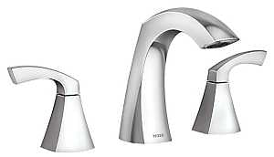 Moen Lindor 84504 Widespread Bathroom Faucet, 1.2 gpm, 2-Handle, 3-Faucet Hole, Metal, Chrome