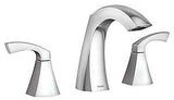 Moen Lindor 84504 Widespread Bathroom Faucet, 1.2 gpm, 2-Handle, 3-Faucet Hole, Metal, Chrome