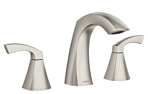 Moen 84504SRN Bathroom Faucet, 1.2 gpm, 2-Faucet Handle, 3-Faucet Hole, Spot Resistant Brushed Nickel, Lever Handle