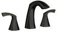 Moen 84504 Series 84504BL Bathroom Faucet, 1.2 gpm, 2-Faucet Handle, 3-Faucet Hole, Stainless Steel, Lever Handle