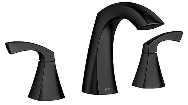 Moen 84504 Series 84504BL Bathroom Faucet, 1.2 gpm, 2-Faucet Handle, 3-Faucet Hole, Stainless Steel, Lever Handle