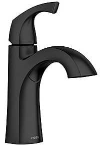 Moen 84505 Series 84505BL Bathroom Faucet, 1.2 gpm, 1-Handle, Stainless Steel, 4 in Faucet Centers, Lever Handle