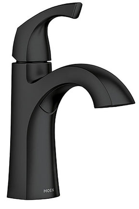 Moen 84505 Series 84505BL Bathroom Faucet, 1.2 gpm, 1-Faucet Handle, Stainless Steel, 4 in Faucet Centers, Lever Handle