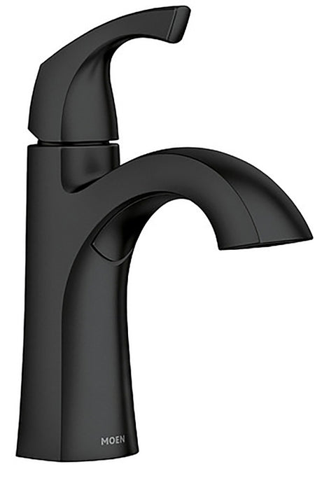 Moen 84505 Series 84505BL Bathroom Faucet, 1.2 gpm, 1-Faucet Handle, Stainless Steel, 4 in Faucet Centers, Lever Handle