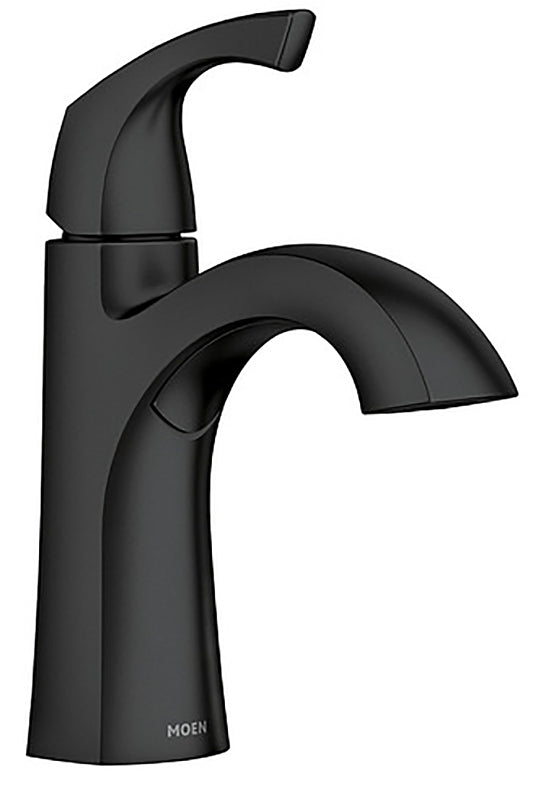 Moen 84505 Series 84505BL Bathroom Faucet, 1.2 gpm, 1-Faucet Handle, Stainless Steel, 4 in Faucet Centers, Lever Handle