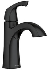 Moen 84505 Series 84505BL Bathroom Faucet, 1.2 gpm, 1-Handle, Stainless Steel, 4 in Faucet Centers, Lever Handle