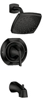 Moen Lindor Series 82504BL Posi-Temp Tub/Shower, Standard Showerhead, 1.75 gpm Showerhead, 1-Spray Setting, 1-Handle