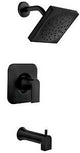 Moen 82760BL Tub/Shower, Rain Shower Showerhead, 1.75 gpm Showerhead, 1 Spray Settings, Diverter Tub Spout, Metal