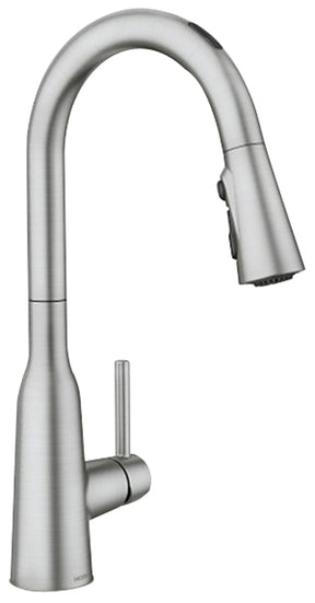 Moen Zyla Series 87272EVSRS Pulldown Kitchen Faucet, 1.5 gpm, 1-Handle, 3-Faucet Hole, Metal, Stainless Steel