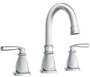 Moen Hilliard 84539 Series Bathroom Faucet, High Arc Spout, Chrome Plated, 1-1/4 in Plate Size, 5 in, 1.2 gpm