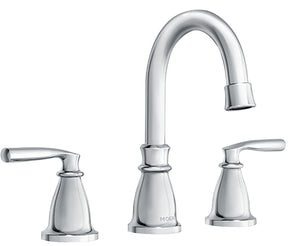Moen Hilliard Series 84539 Bathroom Faucet, 1.2 gpm, 2 -Faucet Handle, 3 -Faucet Hole, Brass/Metal, Chrome-Plated