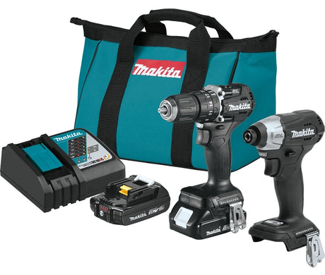 Makita LXT CX205RB Sub-Compact Brushless Cordless Combo Kit, Battery Included, 2 Ah, 18 V, Lithium-Ion