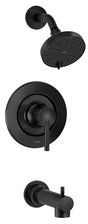 Moen Posi-Temp Arlys 82770BL Tub and Shower Faucet, Standard Showerhead, 1.75 gpm Showerhead, Diverter Tub Spout