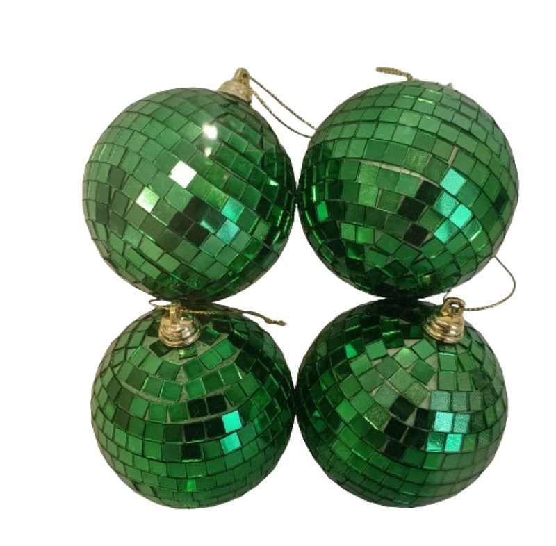 Santas Forest 99954 Ornament, 80 mm, Faceted, Plastic and Foam, Assorted, Pack of 12