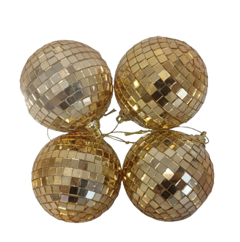 Santas Forest 99954 Ornament, 80 mm, Faceted, Plastic and Foam, Assorted, Pack of 12