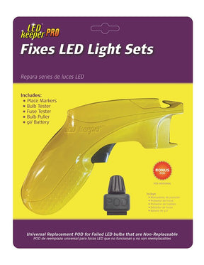 Hometown Holidays 3333-4 LED Light Set Repair Tool, Plastic, Yellow, For: Repairing LED light Sets Wired in Series, Pack of 4