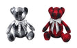 Santas Forest 49917 Plaid Bear Assortment, 12 in, Neutral, 1 year and Up, Cotton, Assorted, Pack of 12