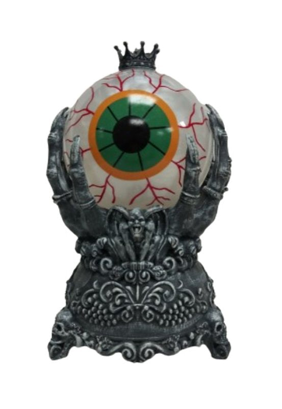 Santas Forest 21948 Ghost Hand Holding Eyeball Water Globe, 5 in H, Glass/Plastic, Black, Internal Light, Indoor, Pack of 4