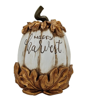 Santas Forest 89930 Happy Harvest Pumpkin, 10-1/2 in H, Resin, Gold, Indoor, Pack of 8