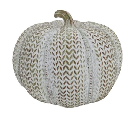Santas Forest 89932 Resin Pumpkin, 6-1/2 in H, Resin, White, Indoor, Pack of 8