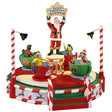 Lemax 54446 Christmas Decor, 6.89 in H, Santa's Peppermint Teacup Spinner, Resin, LED, Pack of 4