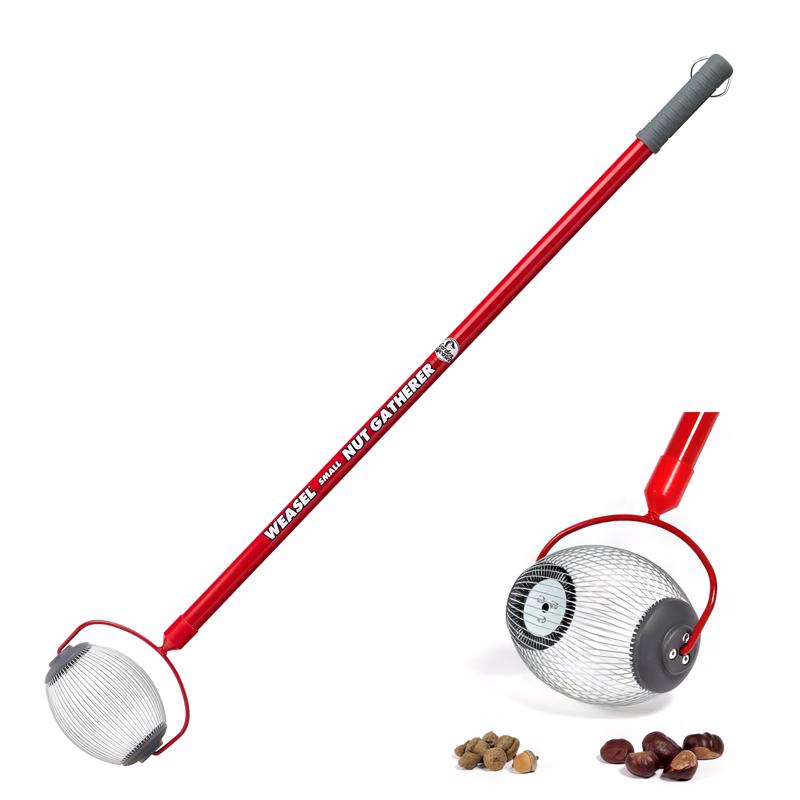 Garden Weasel Small 47.5 in. Steel Nut Gatherer Steel Handle