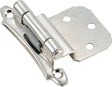 Amerock BP792826/BPR79282 Cabinet Hinge, 3/8 in Inset, Polished Chrome, 2-3/4 in L x 2-1/8 in W