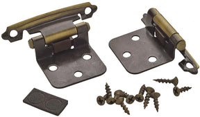 Amerock BPR3429AE Cabinet Hinge, Antique Brass, 2-3/4 in L x 1-3/4 in W