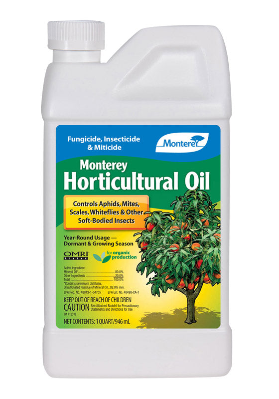 Monterey Horticultural Oil Organic Insect Killer Liquid Concentrate 32 oz